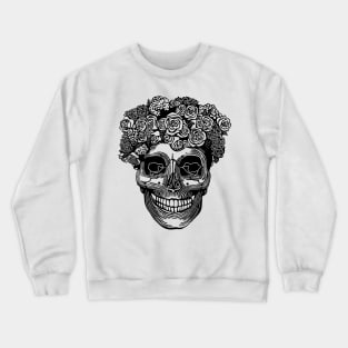 Flower Crown Skull (Black) Crewneck Sweatshirt